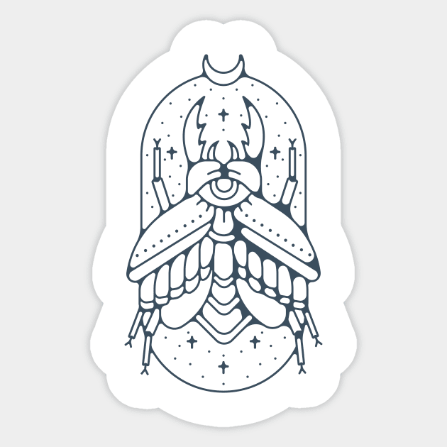 Moonbug Sticker by mikehilldesign